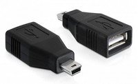 Delock  Adapter USB 2.0-A female > mini USB male 65277 kép, fotó