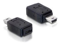 Delock  Adapter USB mini male > USB micro-A+B female 65155 kép, fotó