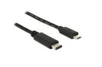 Delock  Átalakító Kábel - USB Type-C 2.0 (apa) -> USB2.0 microB (apa) - 1m 83602 kép, fotó