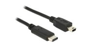 Delock  Átalakító Kábel - USB Type-C 2.0 (apa) -> USB2.0 miniB (apa) - 1m 83603 kép, fotó