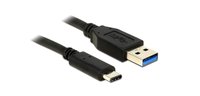 Delock  Átalakító Kábel - USB3.1 (Gen.2) A (apa) -> USB 3.0 C (apa) - Fekete - 0,5m 83869 kép, fotó
