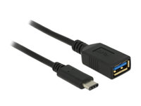 Delock  Átalakító Kábel - USB3.1 Type-C (apa) -> USB3.1 Type-A (anya) - 0,15m 65634 kép, fotó