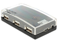 Delock  USB 2.0 Type-B (mini) - 4 x Type-A USB HUB 61393 kép, fotó