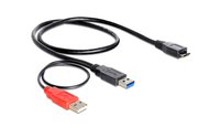 Delock  USB 3.0 Type-A/ USB 2.0 Type-A > USB 3.0 micro B apa/apa adapter - 1 m 82909 kép, fotó