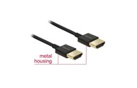 Delock  Összekötő Kábel - HDMI apa/apa 3D 4K Slim Premium - 1m 84771 kép, fotó
