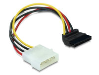 Delock  Power Kábel Sata HDD > 4 pin apa - Hajlított 60101 kép, fotó