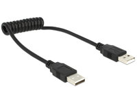Delock  kábel USB 2.0 Spirál Hosszabító apa/apa - 0.6m 83239 kép, fotó