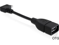 Delock  USB kábel, mikro-B, forgatott to USB2.0-A female OTG 11cm 83104 kép, fotó
