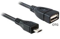Delock  kábel USB micro-B male to USB 2.0-A female OTG, 50cm 83183 kép, fotó