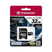 Transcend  32GB microSDHC memóriakártya - adapterrel TS32GUSDU1 kép, fotó