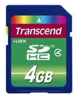 Transcend  4GB SDHC memóriakártya - adapterrel TS4GSDHC4 kép, fotó