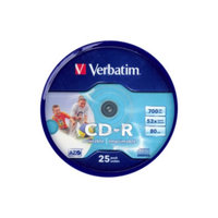 Verbatim  CD-R 700MB 52x Írható CD lemez nyomtatható (25db) 43439 kép, fotó