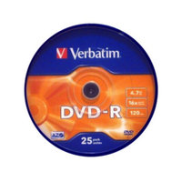 Verbatim  DVD-R 4.7GB 16x Írható DVD lemez (25db) 43522 kép, fotó