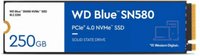 Western Digital  Blue SN580 250 GB PCle NVMe 4.0 M.2 2280 SSD WDS250G3B0E kép, fotó