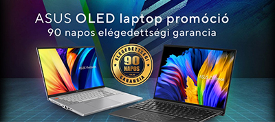 ASUS OLED laptop vásárlásakor 90 nap Elégedettségi Garanciát kapsz! 