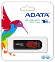 ADATA  C008 16GB pendrive - Fekete/Piros AC008-16G-RKD kép, fotó