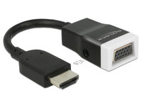 Delock  Adapter HDMI male  > VGA female audió funkcióval - fekete  65587 kép, fotó