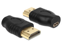 Delock  Adapter HDMI micro D > HDMI A male 65507 kép, fotó