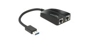 Delock  Adapter USB 3.0 -> 2 x Gigabit LAN  62583 kép, fotó