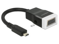 Delock  Átalakító micro-HDMI male to VGA female audió funkcióval 65589 kép, fotó