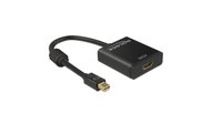 Delock  Átalakító Kábel - Displayport 1.2 (apa) -> HDMI (anya) - Aktív - Fekete 62611 kép, fotó