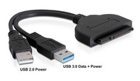 Delock  Converter SATA 22 pin > USB 3.0-A male + USB 2.0-A male 61883 kép, fotó