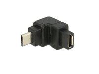 Delock  USB 2.0 Micro-B apa > USB 2.0 Micro-B anya elforgatott végű adapter 65669 kép, fotó