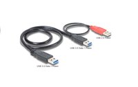 Delock  Kábel USB 3.0-A apa -> USB 3.0-A apa + USB 2.0-A apa 82908 kép, fotó