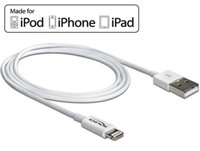Delock  Kábel - USB iPhone Adat és Töltő Kábel - Fehér - 1m 83560 kép, fotó