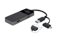 Delock  USB 3.0 - HDMI - VGA portreplikátor 64085 kép, fotó