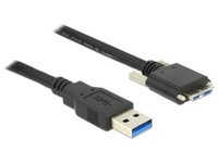 Delock  USB 3.0 Type-A apa - USB 3.0 micro-B apa adapter csavarokkal - 3m 83599 kép, fotó