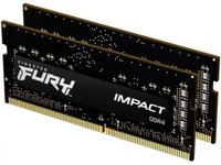 Kingston  FURY Impact DDR4 32GB 3200MHz (Kit of 2) laptop memória KF432S20IBK2/32 kép, fotó