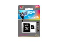Silicon Power  MicroSD kártya - 256GB microSDXC Elite UHS-1 U1 + Adapter SP256GBSTXBU1V10SP kép, fotó