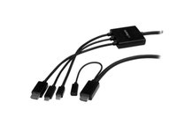 StarTech  USB 3.1 Type-C apa/HDMI apa/Mini DisplayPort > HDMI apa/micro USB anya adapter - 2 m CMDPHD2HD kép, fotó