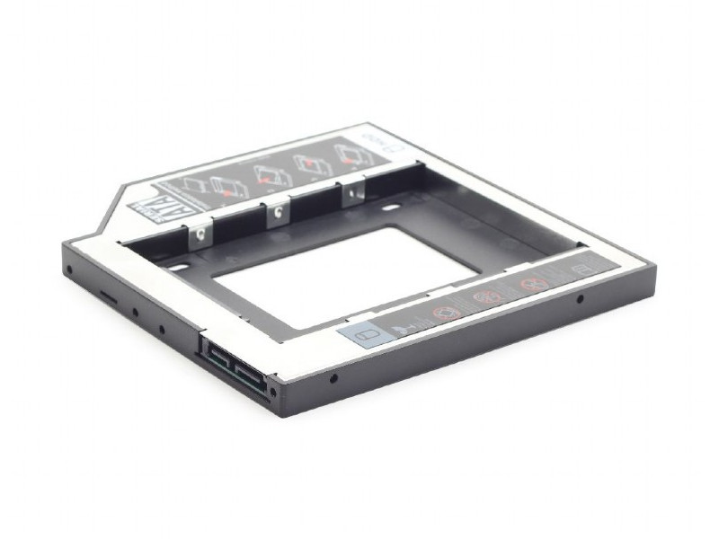 Gembird  Notebook 9,5mm ODD optikai meghajtó helyére HDD, SSD beépítő keret Bővítőkártya, HDD beépítőkeret